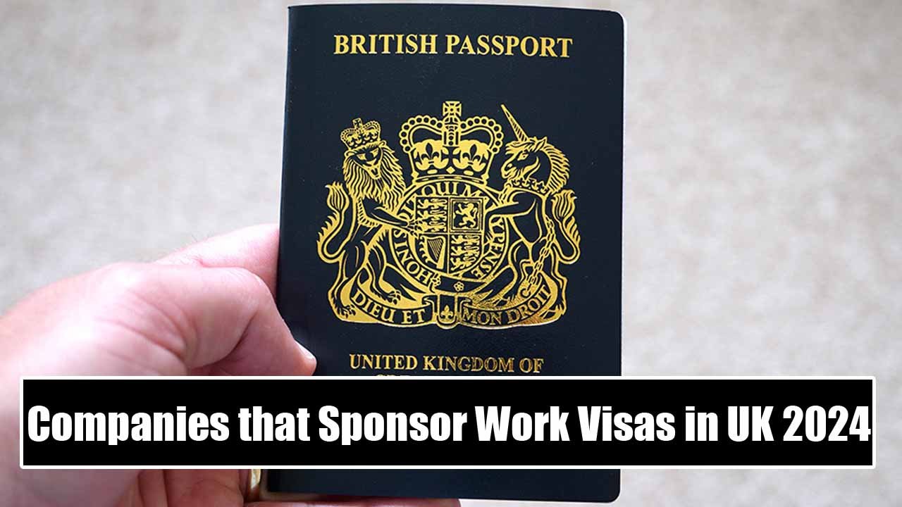 Companies that Sponsor Work Visas in UK 2024